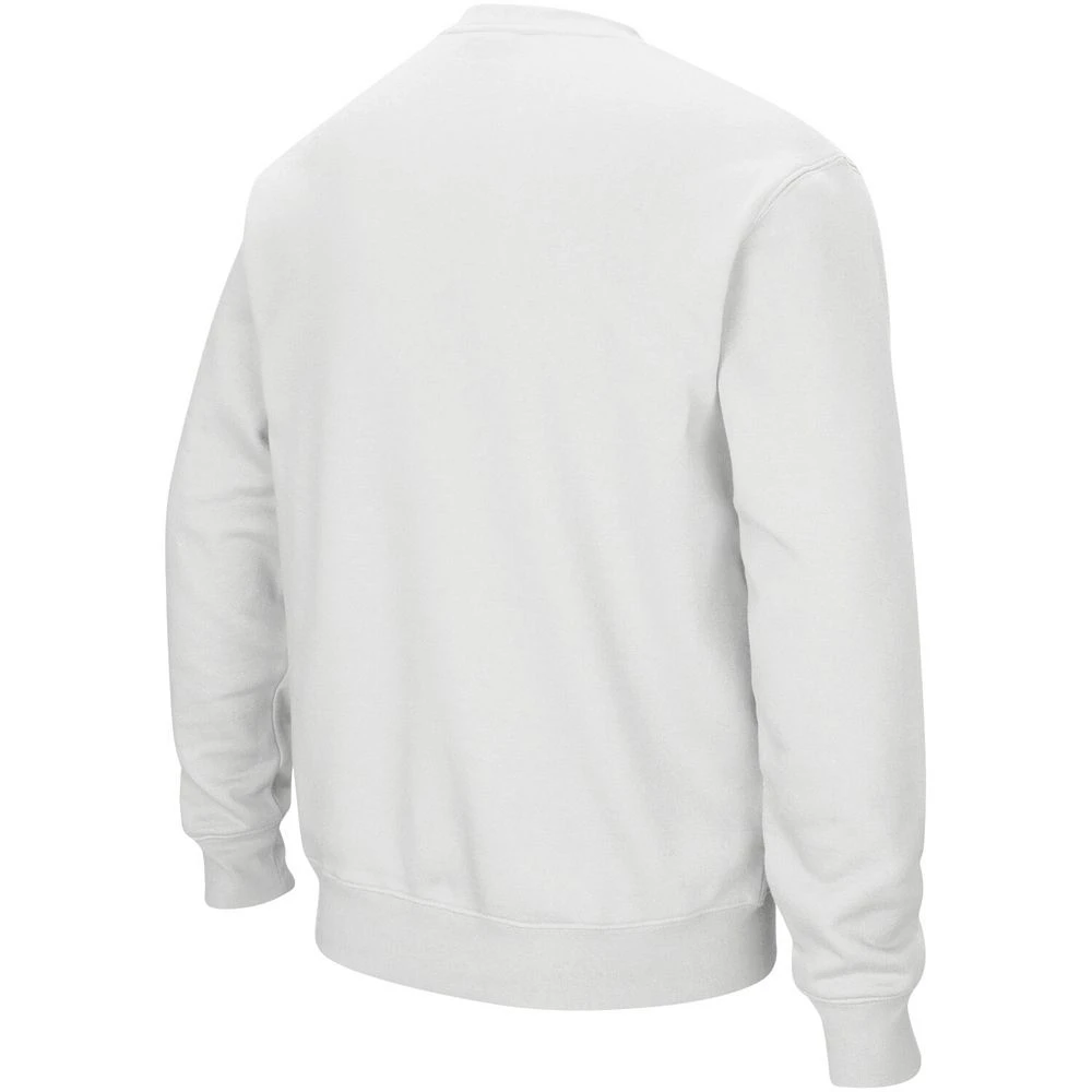 Men's Colosseum White Army Black Knights Arch & Logo Crew Neck Sweatshirt - Image 4