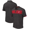 Men's Colosseum Black Alabama Crimson Tide Nelson Polo