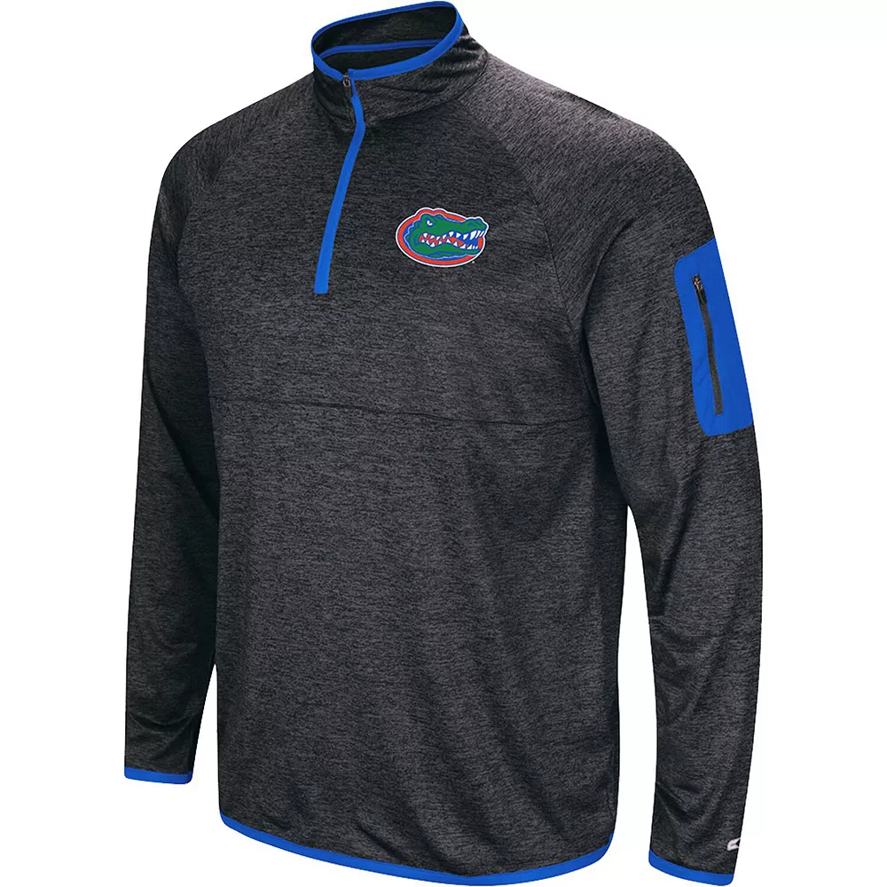 Men's Colosseum Black Florida Gators Amnesia Quarter-Zip Pullover Jacket