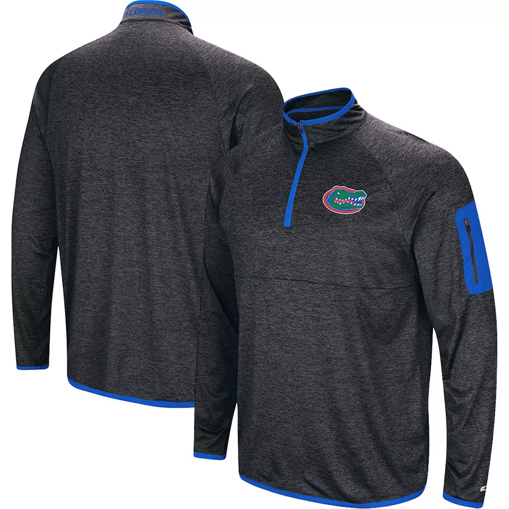 Men's Colosseum Black Florida Gators Amnesia Quarter-Zip Pullover Jacket - Image 2