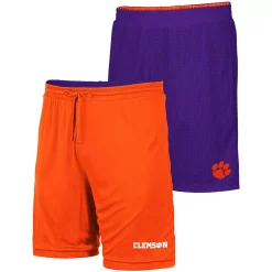 Men's Colosseum Purple/Orange Clemson Tigers Wiggum Reversible Shorts