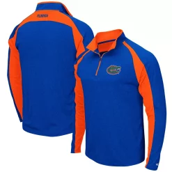 Men's Colosseum Heathered Royal Florida Gators The J. Peterman Quarter-Zip Pullover Jacket