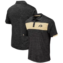 Men's Colosseum Black Colorado Buffaloes Nelson Polo