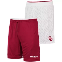 Men's Colosseum White/Crimson Oklahoma Sooners Wiggum Reversible Shorts