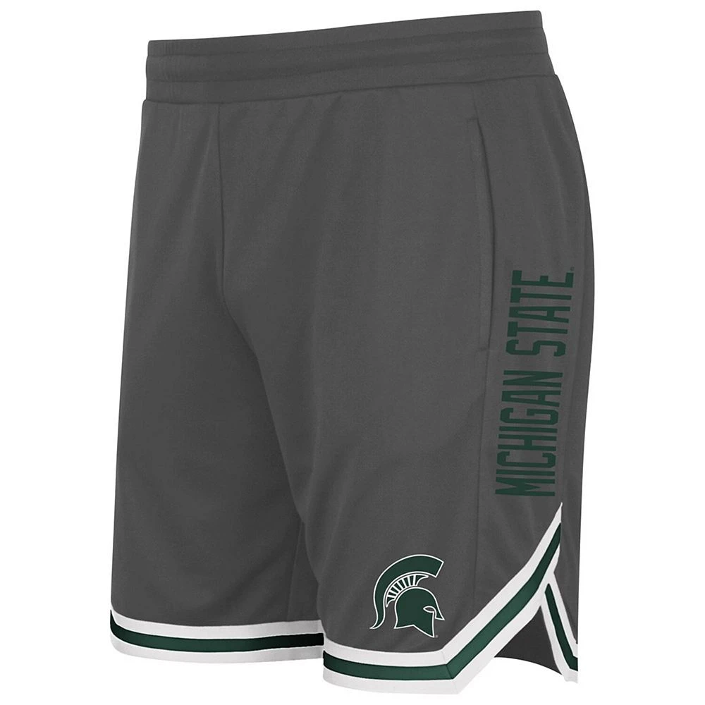 Men's Colosseum Charcoal Michigan State Spartans Continuity Shorts - Image 2