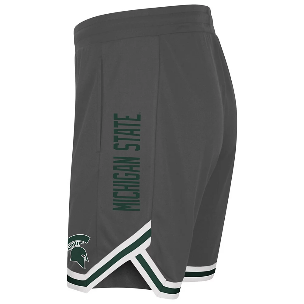 Men's Colosseum Charcoal Michigan State Spartans Continuity Shorts - Image 3