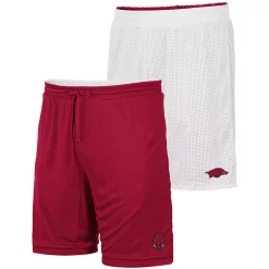 Men's Colosseum White/Cardinal Arkansas Razorbacks Wiggum Reversible Shorts