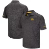 Men's Colosseum Black Iowa Hawkeyes Big & Tall Down Swing Polo