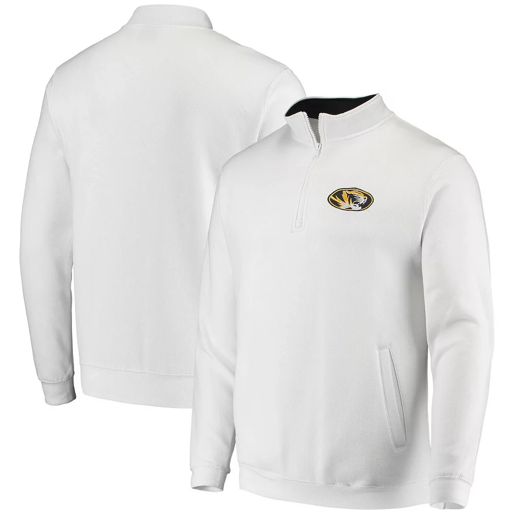 Men's Colosseum White Missouri Tigers Tortugas Logo Quarter-Zip Jacket - Image 2