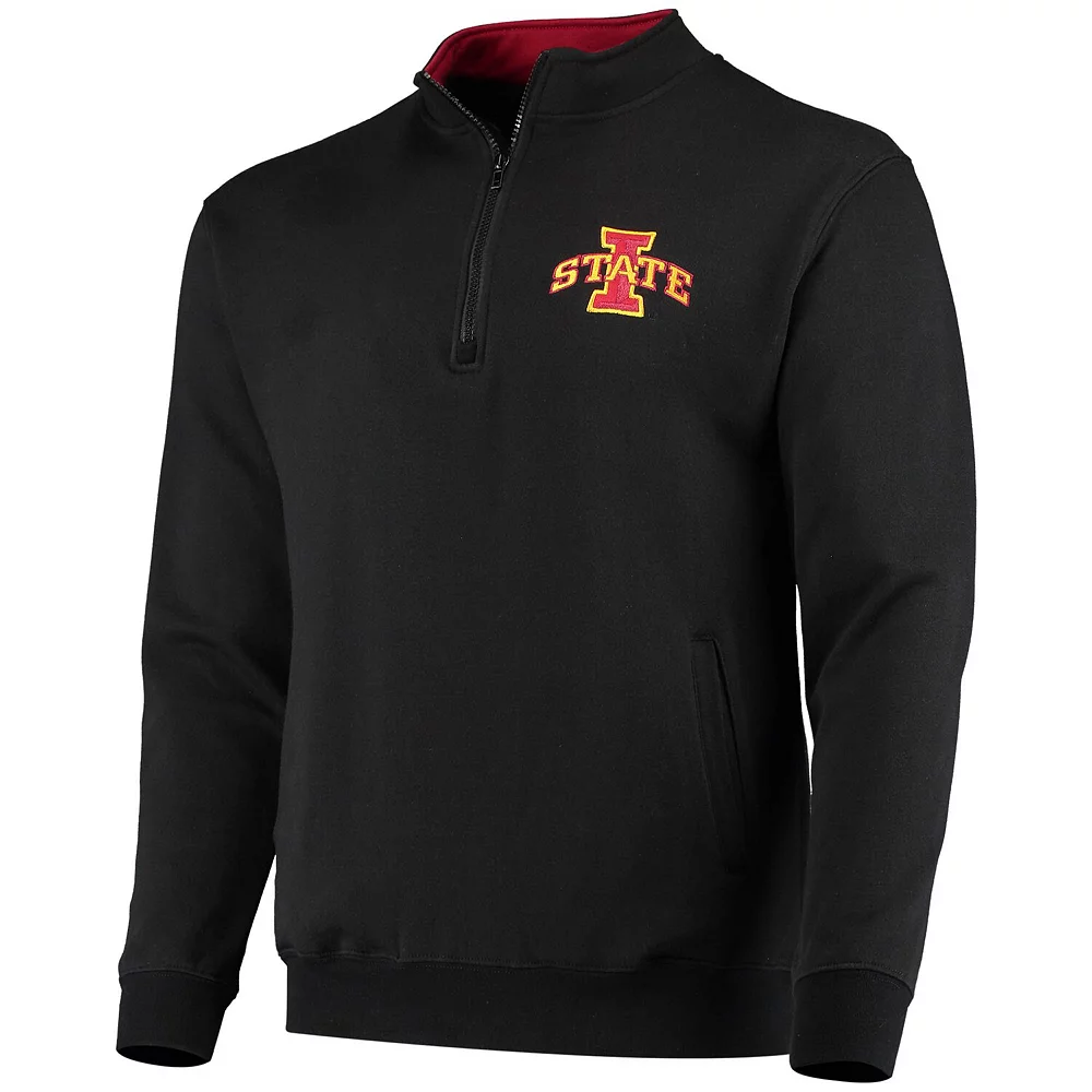 Men's Colosseum Black Iowa State Cyclones Tortugas Logo Quarter-Zip Jacket - Image 3