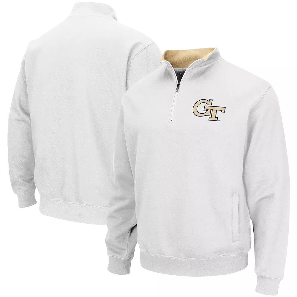 Men's Colosseum White Georgia Tech Yellow Jackets Tortugas Logo Quarter-Zip Jacket - Image 2