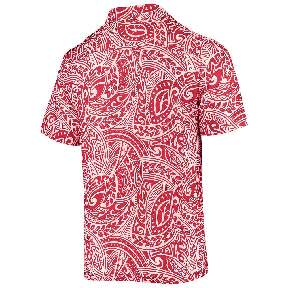 Men's Colosseum Scarlet Ohio State Buckeyes Make Like a Tree Camp Button-Up Shirt - Image 4
