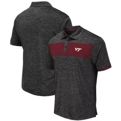 Men's Colosseum Black Virginia Tech Hokies Nelson Polo