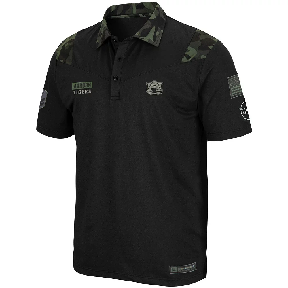 Men's Colosseum Black Auburn Tigers OHT Military Appreciation Sierra Polo - Image 3