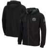 Men's Colosseum Black Auburn Tigers OHT Military Appreciation Waffle Full-Zip Hoodie