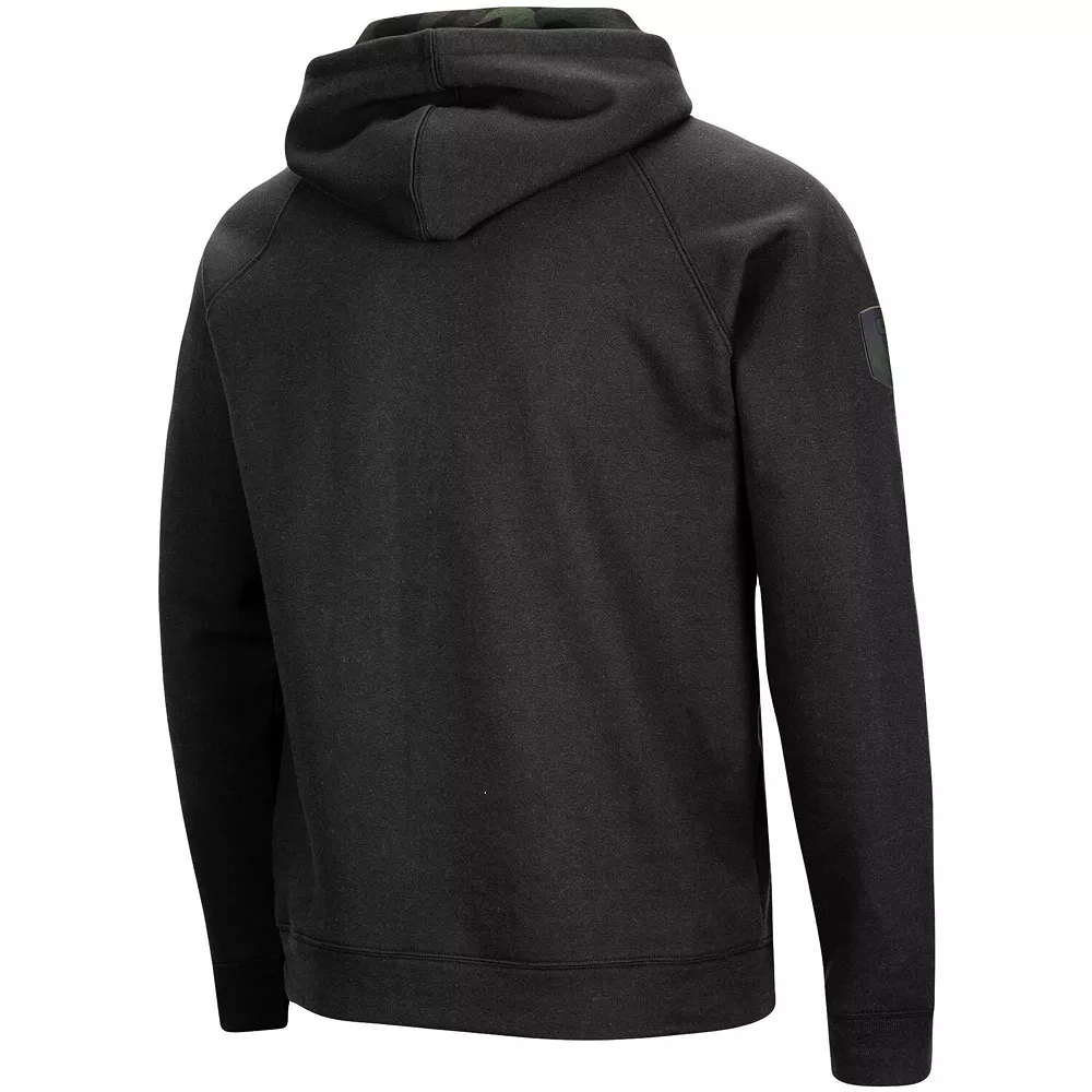 Men's Colosseum Black Houston Cougars OHT Military Appreciation Camo Pullover Hoodie - Image 4