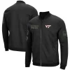 Men's Colosseum Black Virginia Tech Hokies OHT Military Appreciation High-Speed Bomber Full-Zip Jacket