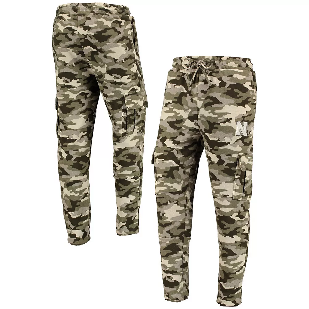 Men's Colosseum Camo Nebraska Huskers OHT Military Appreciation Code Fleece Pants