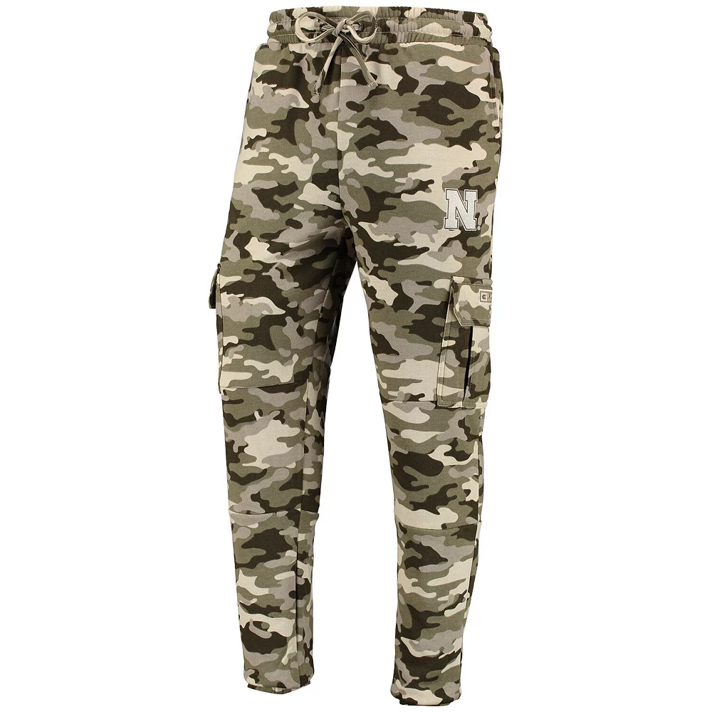 Men's Colosseum Camo Nebraska Huskers OHT Military Appreciation Code Fleece Pants - Image 3