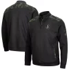 Men's Colosseum Black Florida State Seminoles OHT Military Appreciation Commo Fleece Quarter-Zip Jacket