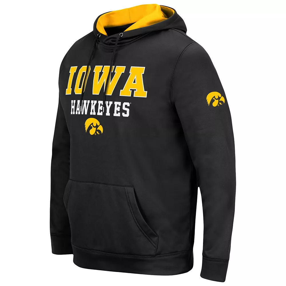 Men's Colosseum Black Iowa Hawkeyes Sunrise Pullover Hoodie - Image 3