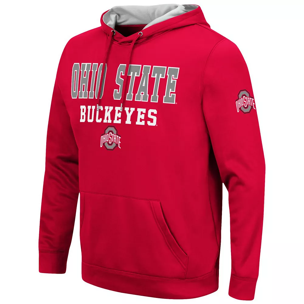 Men's Colosseum Scarlet Ohio State Buckeyes Sunrise Pullover Hoodie - Image 3