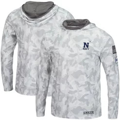 Men's Colosseum Arctic Camo Navy Midshipmen OHT Military Appreciation Long Sleeve Hoodie Top