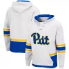 Men's Colosseum White Pitt Panthers Lace Up 3.0 Pullover Hoodie