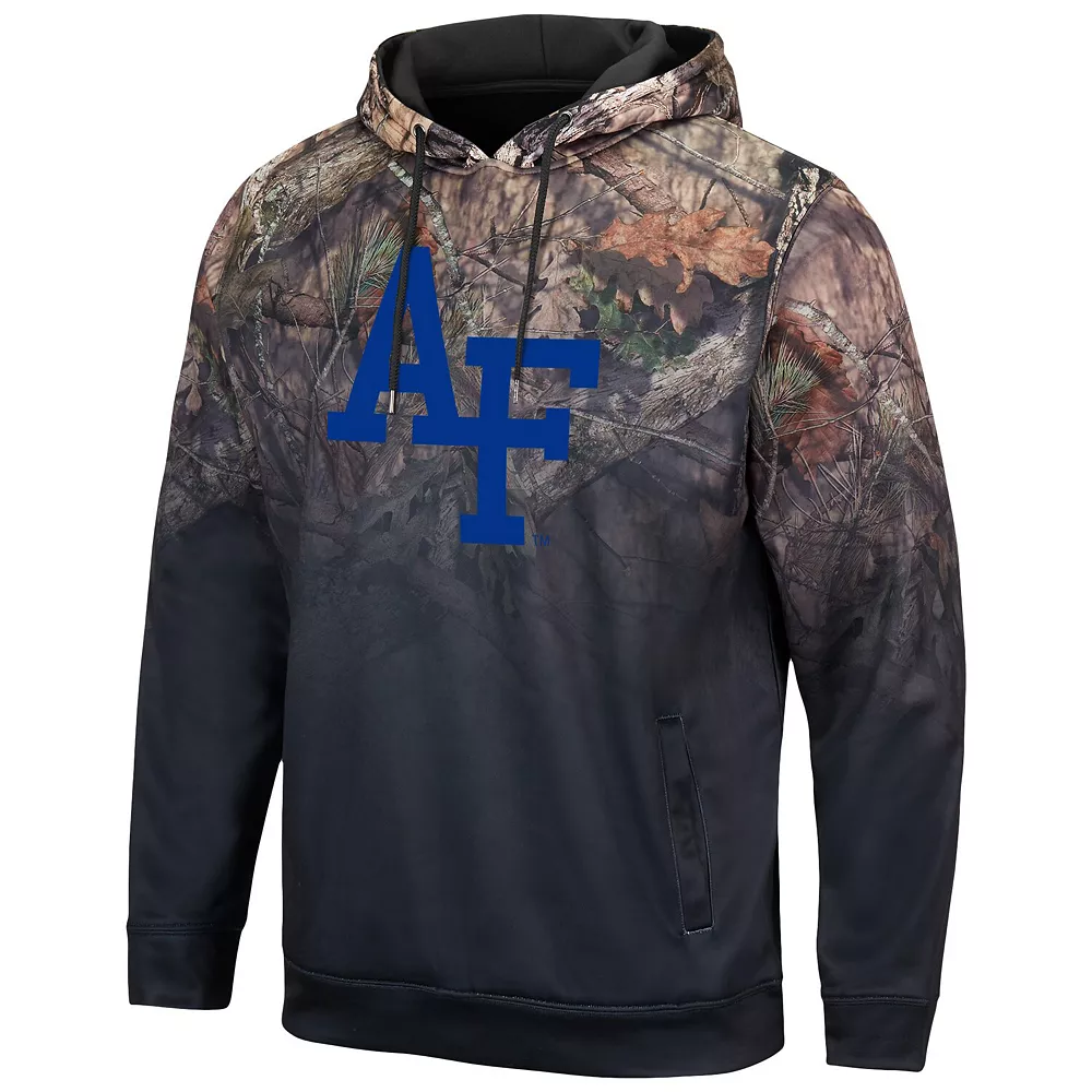 Men's Colosseum Black Air Force Falcons Mossy Oak Pullover Hoodie - Image 3