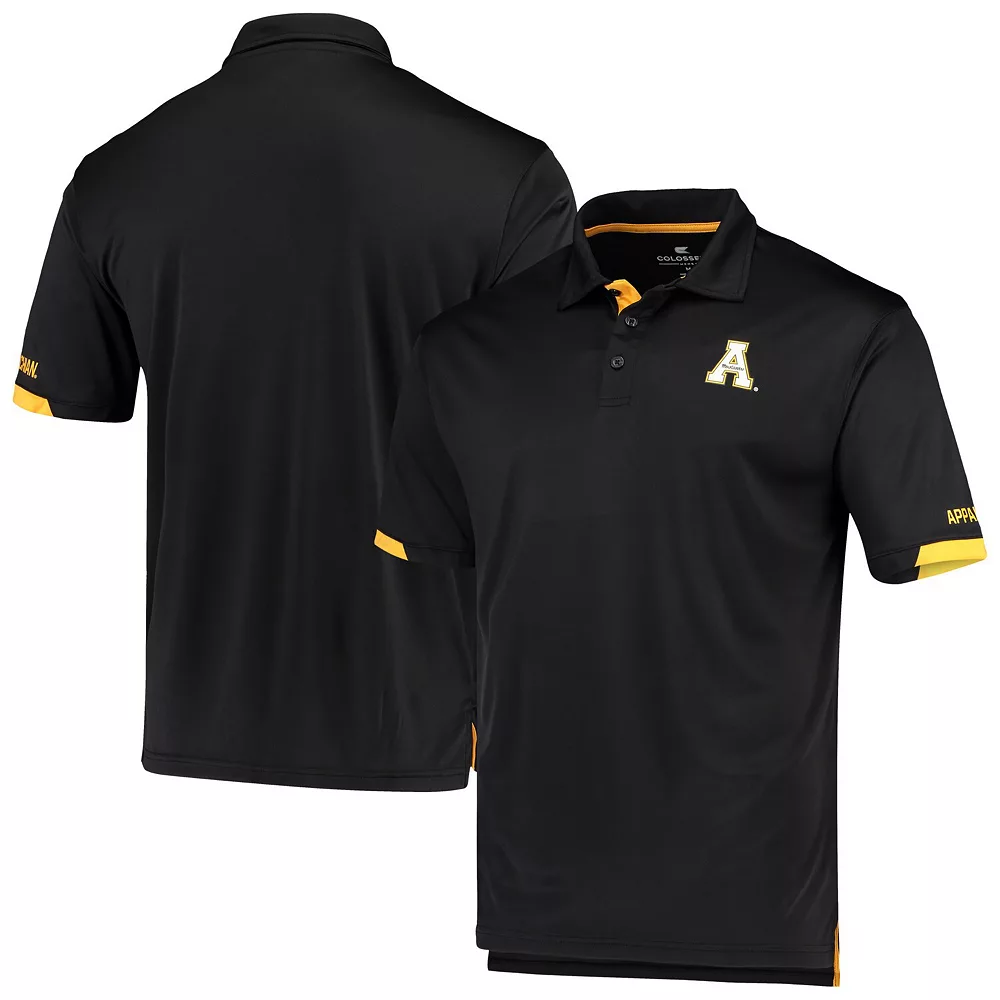 Men's Colosseum Black Appalachian State Mountaineers Santry Polo