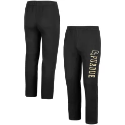 Men's Colosseum Black Purdue Boilermakers Fleece Pants