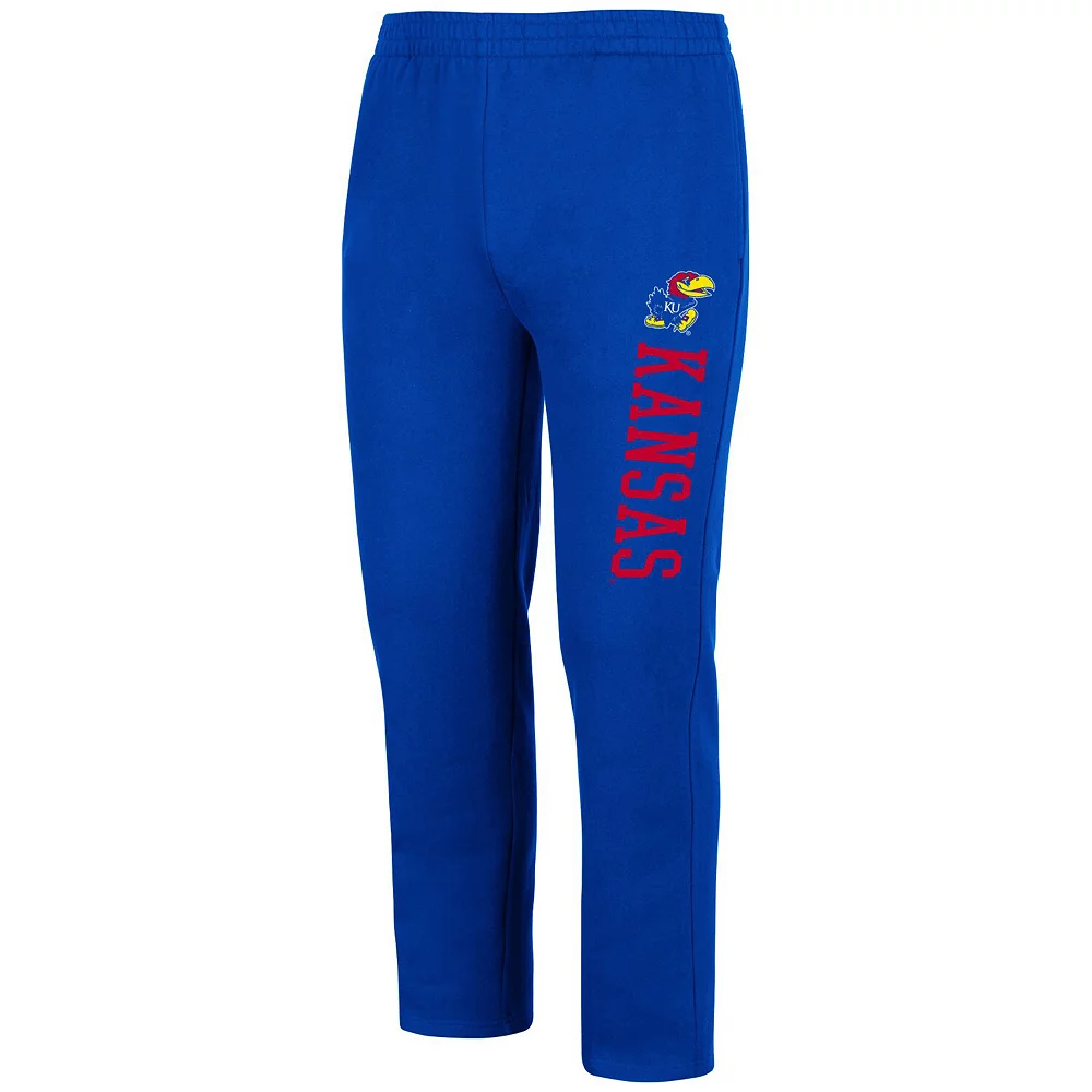 Men's Colosseum Royal Kansas Jayhawks Fleece Pants - Image 3