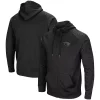 Men's Colosseum Black Oregon State Beavers Blackout 3.0 Tonal Raglan Full-Zip Hoodie