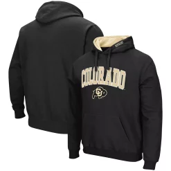 Men's Colosseum Black Colorado Buffaloes Arch & Logo 3.0 Pullover Hoodie