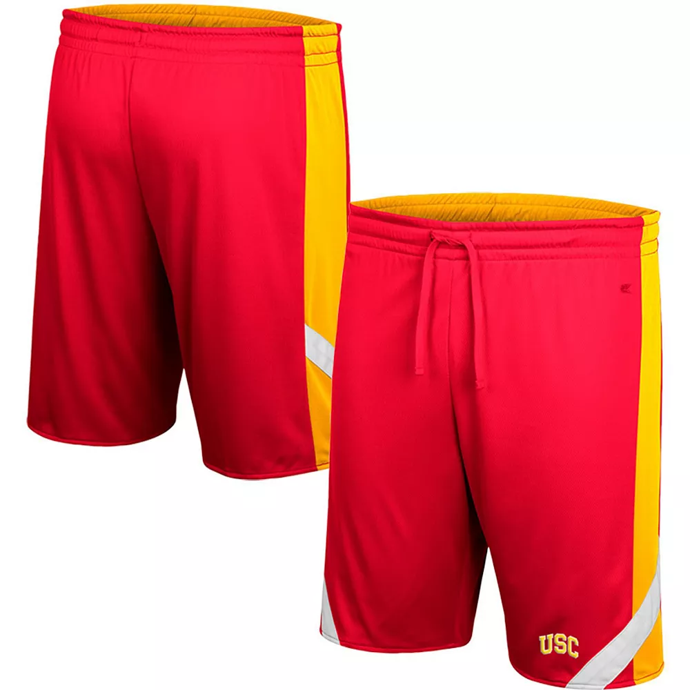 Men's Colosseum Cardinal/Gold USC Trojans Am I Wrong Reversible Shorts - Image 2