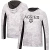 Men's Colosseum White Texas A&M Aggies Mossy Oak Long Sleeve Hoodie T-Shirt