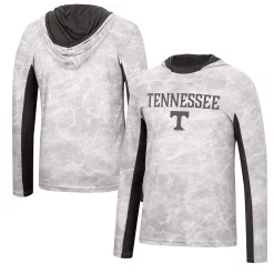 Men's Colosseum White Tennessee Volunteers Mossy Oak Long Sleeve Hoodie T-Shirt