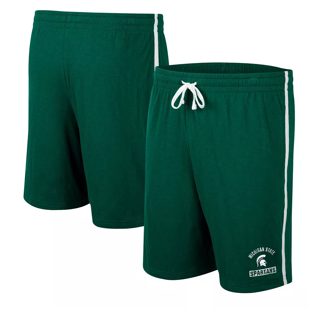 Men's Colosseum Green Michigan State Spartans Thunder Slub Shorts - Image 2