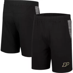 Men's Colosseum Black Purdue Boilermakers Wild Party Shorts