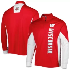 Men's Colosseum Red Wisconsin Badgers Bart Quarter-Zip Windshirt