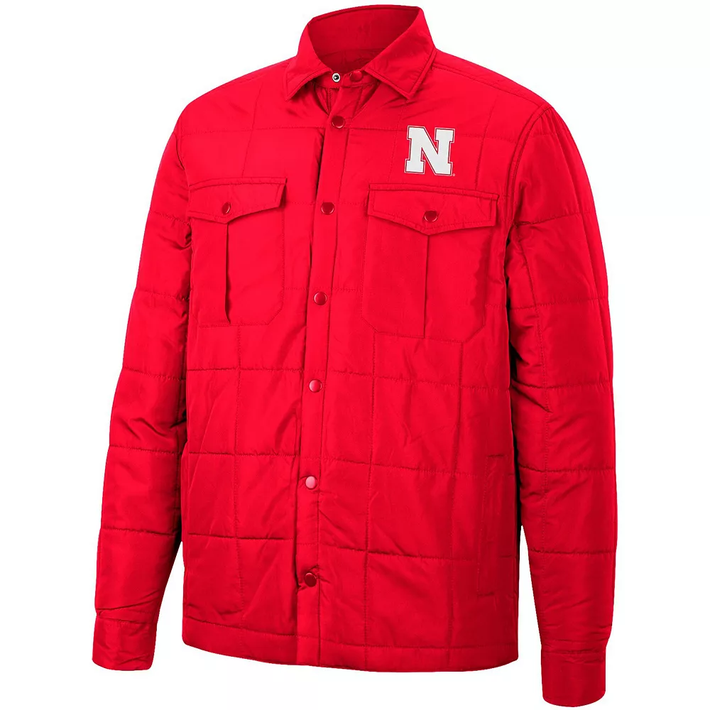 Men's Colosseum Scarlet Nebraska Huskers Detonate Quilted Full-Snap Jacket - Image 3