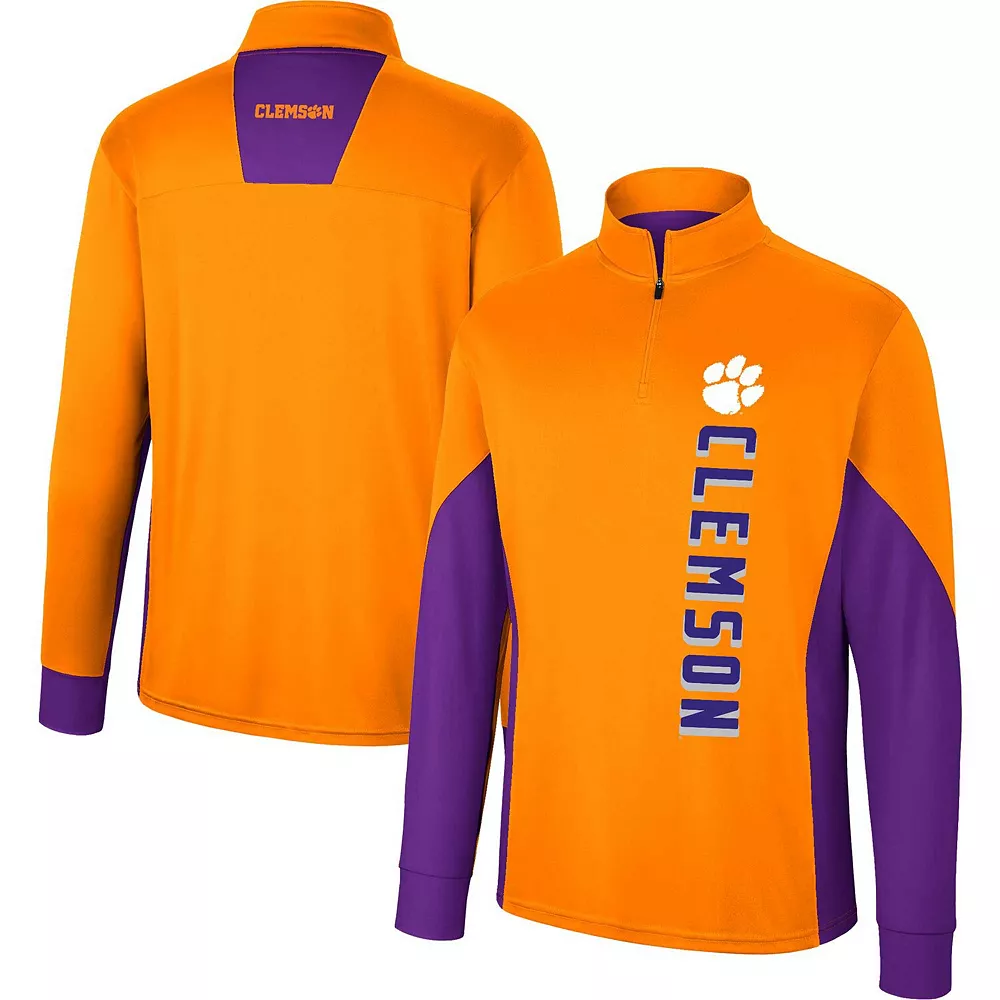 Men's Colosseum Orange Clemson Tigers Bart Quarter-Zip Windshirt