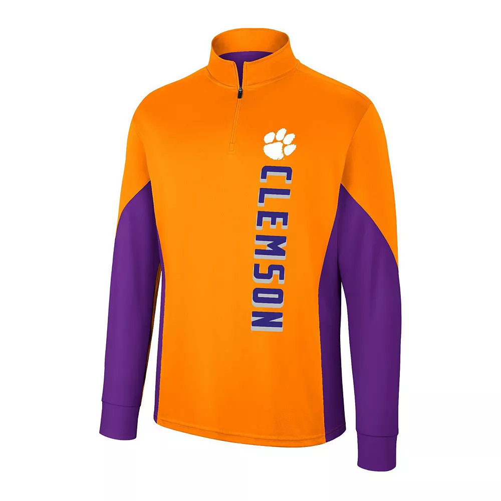 Men's Colosseum Orange Clemson Tigers Bart Quarter-Zip Windshirt - Image 3