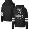 Men's Colosseum Black Iowa State Cyclones Lace-Up 4.0 Pullover Hoodie