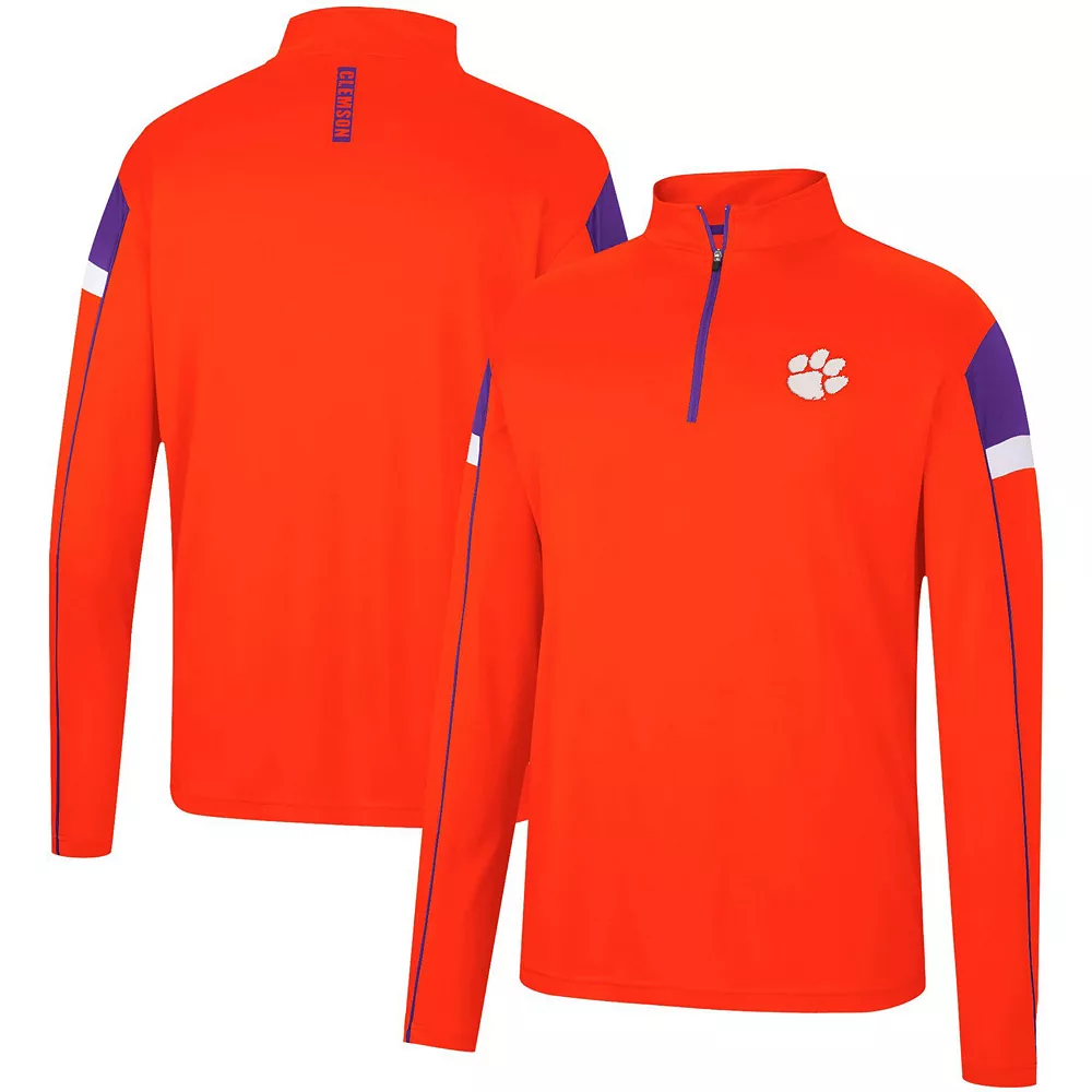 Men's Colosseum Orange Clemson Tigers Golf Match Quarter-Zip Windshirt - Image 2