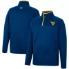 Men's Colosseum Navy West Virginia Mountaineers Rebound Quarter-Snap Jacket