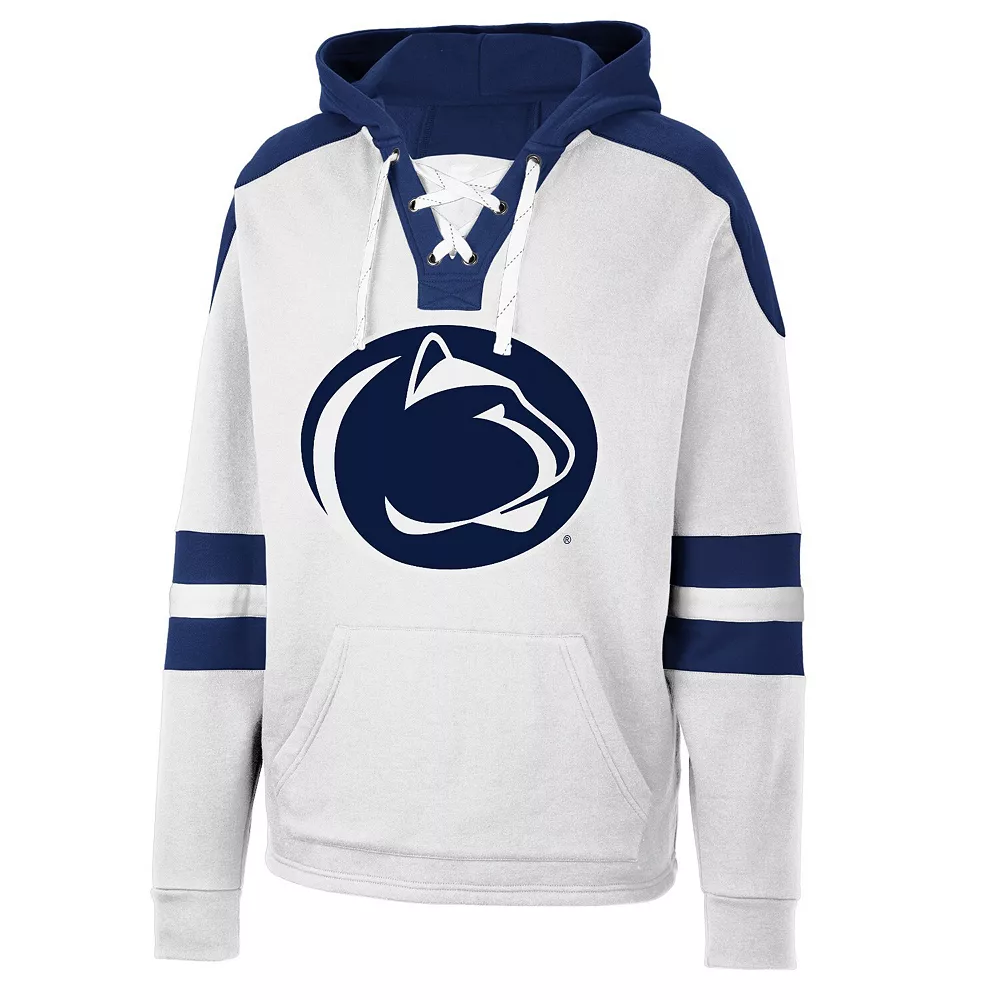 Men's Colosseum White Penn State Nittany Lions Lace-Up 4.0 Pullover Hoodie - Image 3
