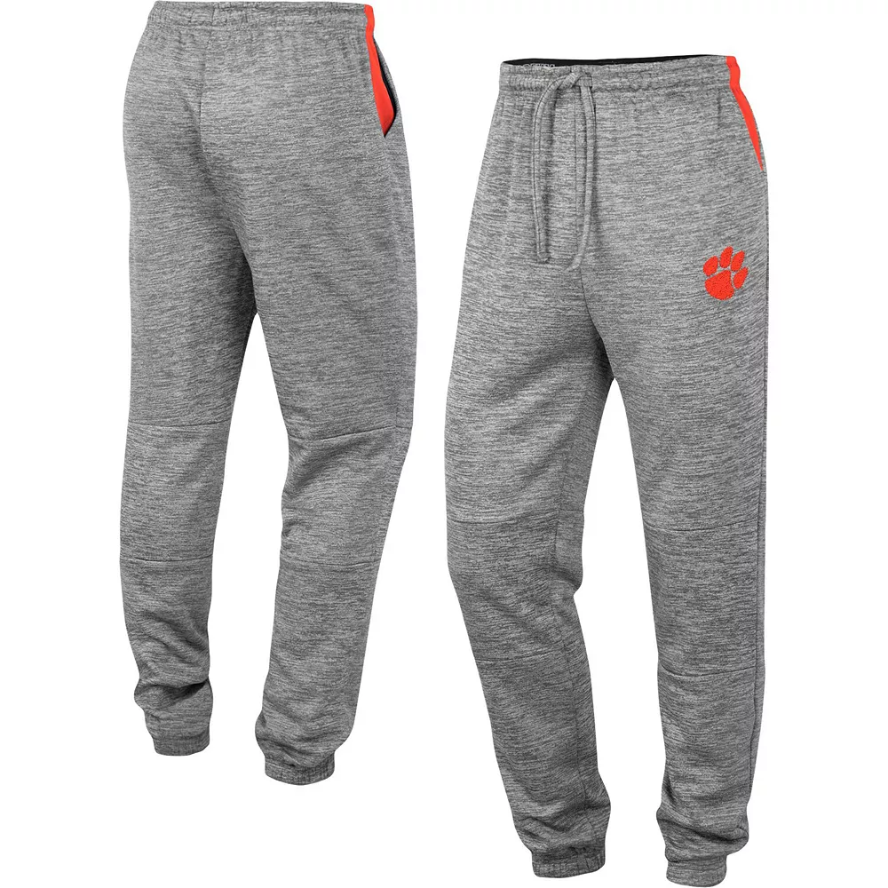 Men's Colosseum Gray Clemson Tigers Worlds to Conquer Sweatpants