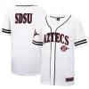 Men's Colosseum White San Diego State Aztecs Free-Spirited Full-Button Baseball Jersey