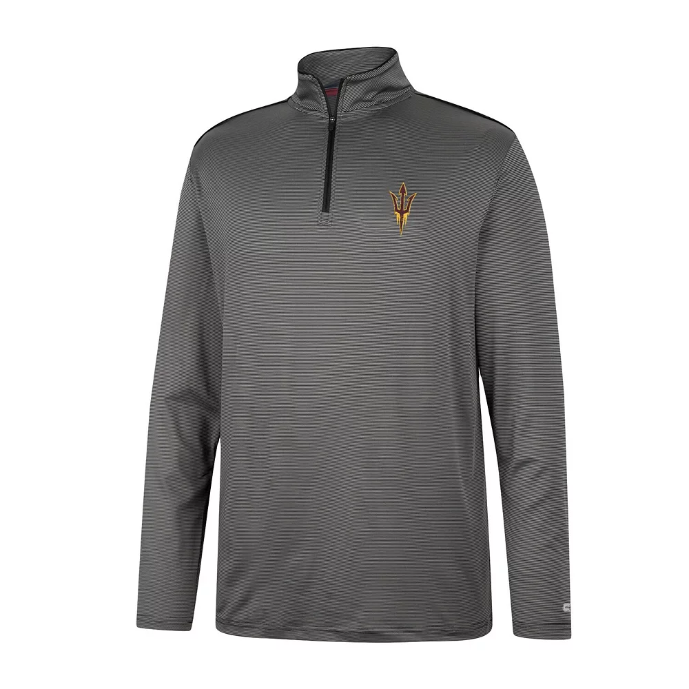 Men's Colosseum Charcoal Arizona State Sun Devils Logo Quarter-Zip Windshirt - Image 3